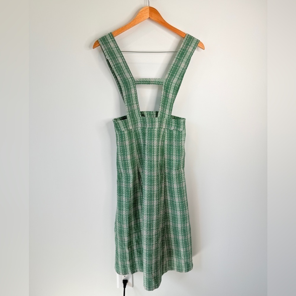 Green Side Zip Overall Dress with Pockets (S) - Picture 5 of 8